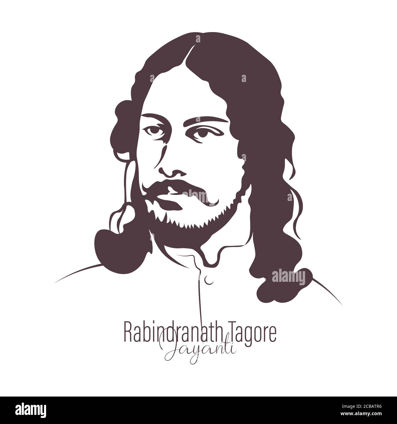 Vector Illustration of Rabindranath Tagore a poet and socialist from Bengal  Stock Vector Image & Art - Alamy