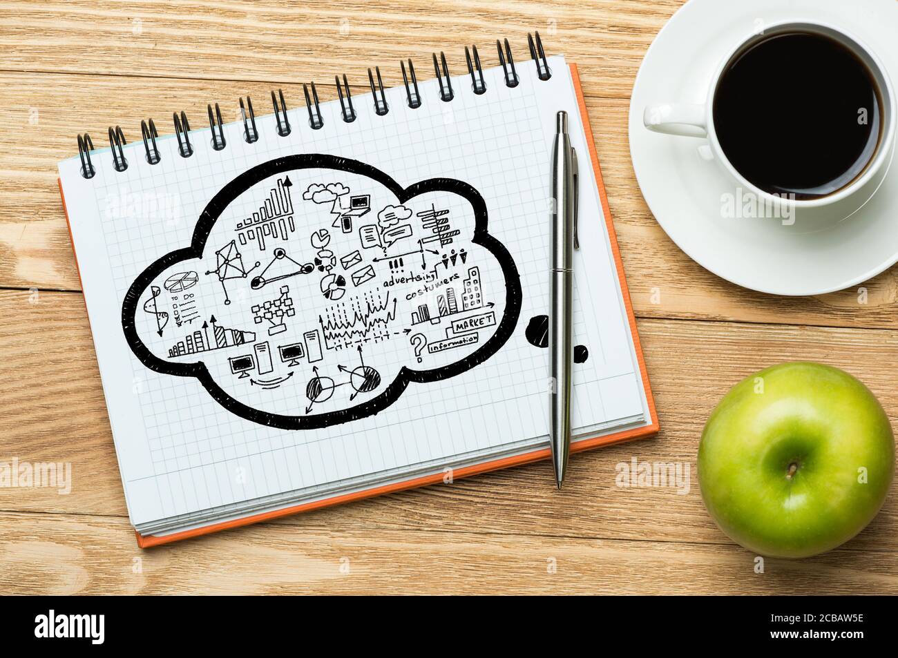 Coffee cup for fresh idea Stock Photo