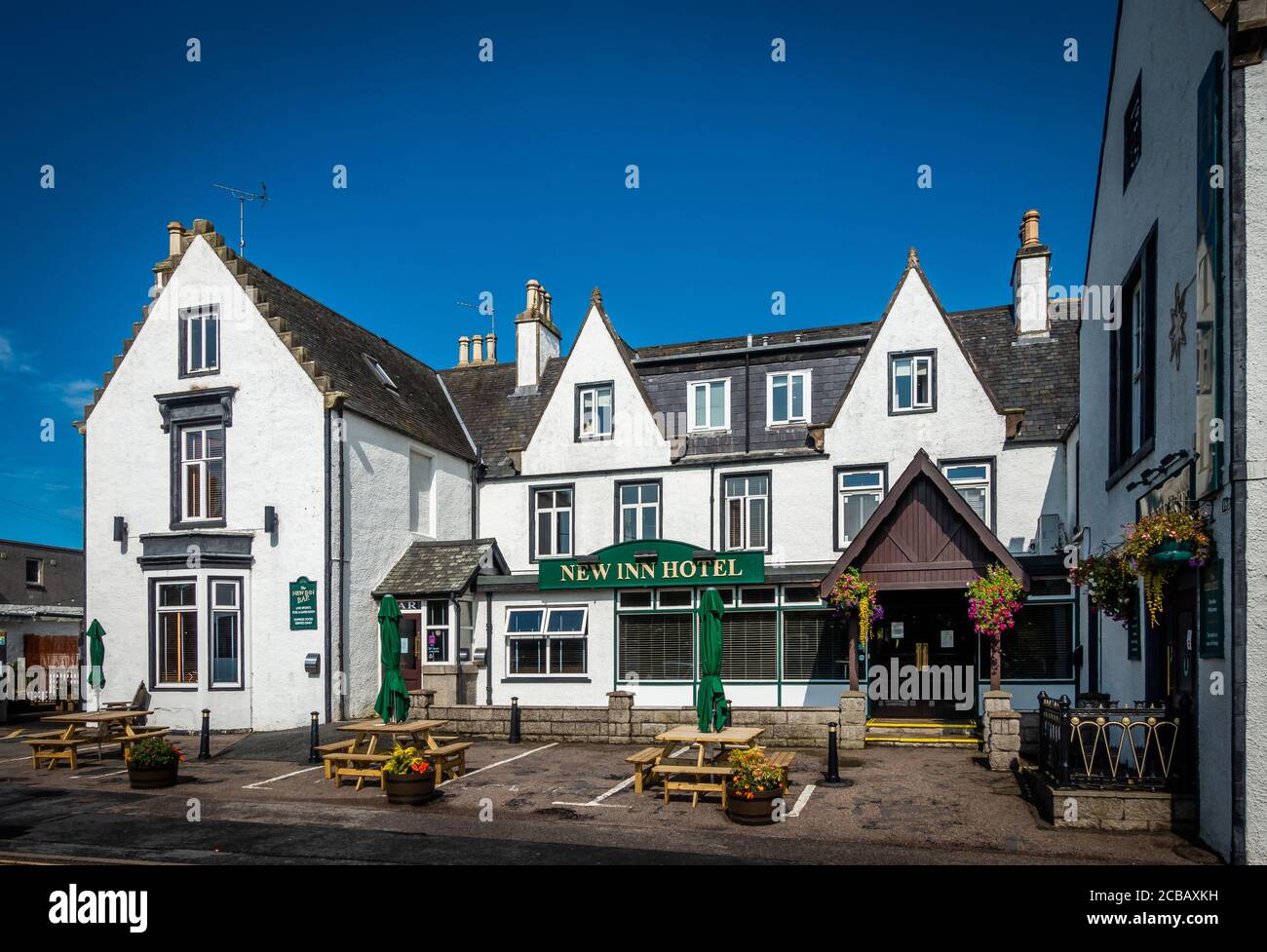 The New Inn Hotel in the town of Ellon, lying on the River Ythan in Aberdeenshire, Scotland, UK Stock Photo