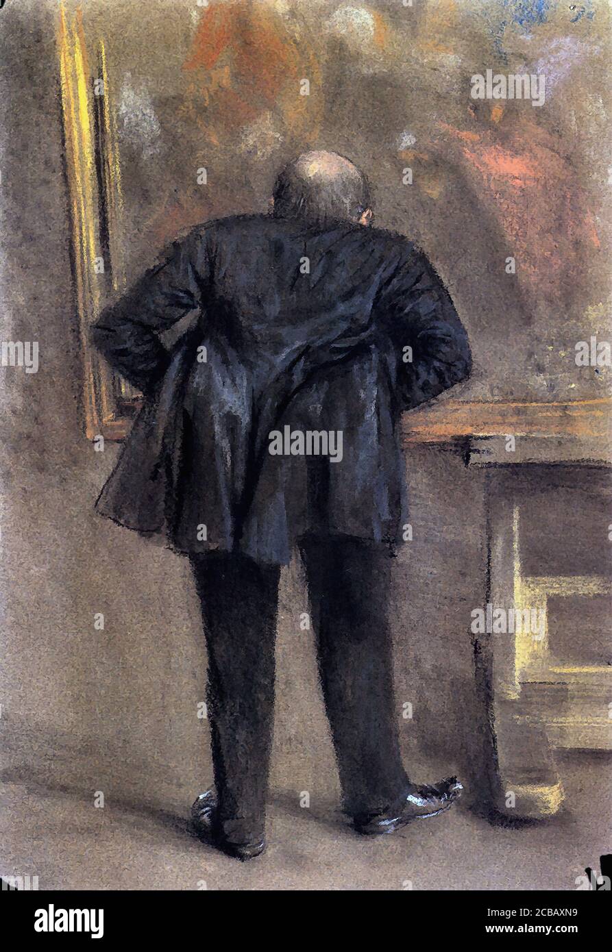 Menzel Adolph Von Art Lover in Front of the Flute Concert by Menzel