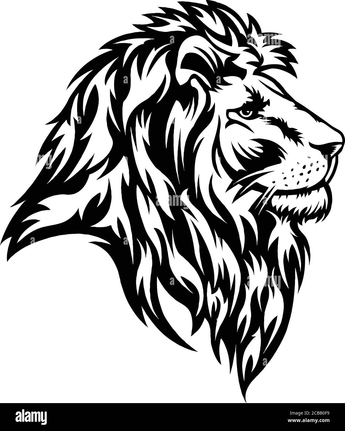 Vector illustration of lion head Stock Vector