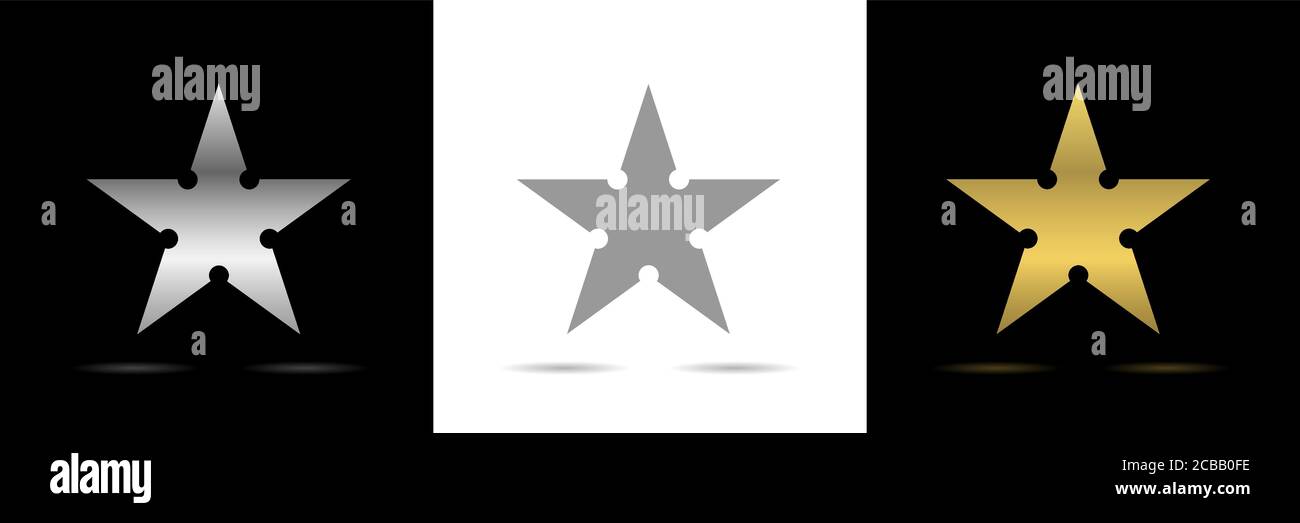 Star icon set Stock Vector Image & Art - Alamy