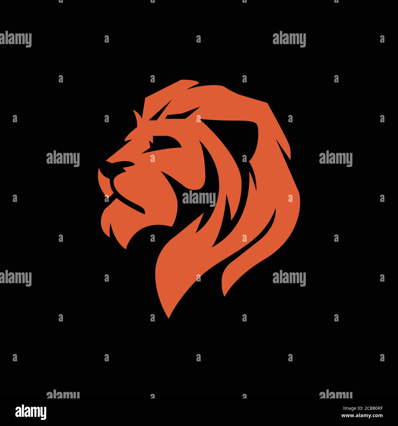 Vector illustration of lion head Stock Vector