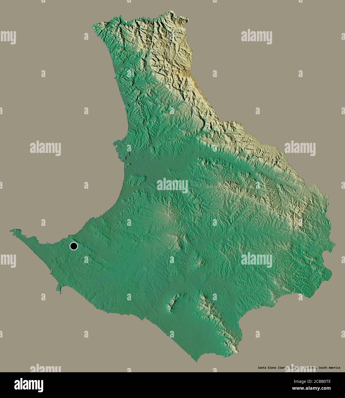 Santa Elena Ecuador Map Shape Of Santa Elena, Province Of Ecuador, With Its Capital Isolated On A  Solid Color Background. Topographic Relief Map. 3D Rendering Stock Photo -  Alamy