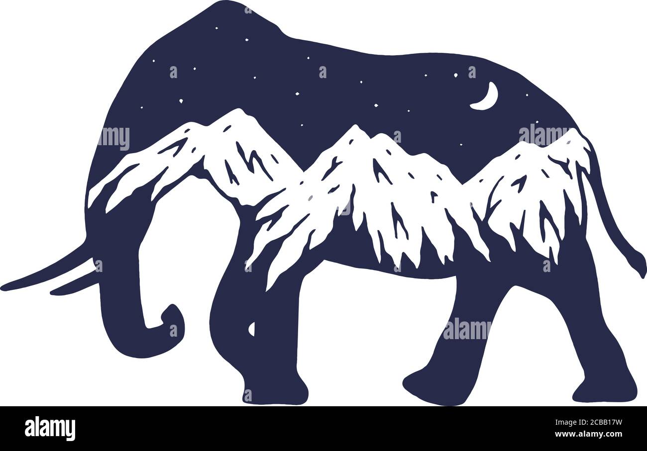 Vector illustration of elephant Stock Vector