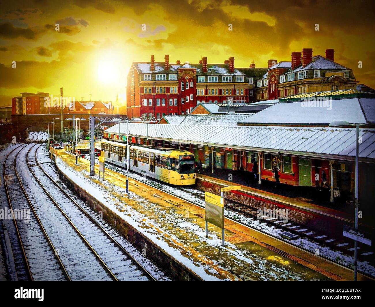 Altrincham Interchange. Metrolink station. GMPTE TfGM Stock Photo