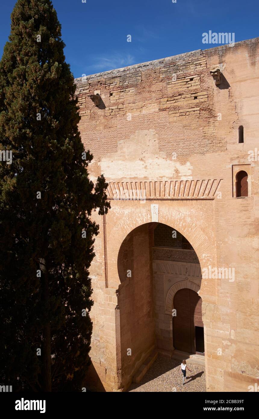 The Gate of Justice (Puerta de la Justicia), one of the entrances to the Alcazaba, Alhambra, Granada, Andalusia, Spain. Stock Photo