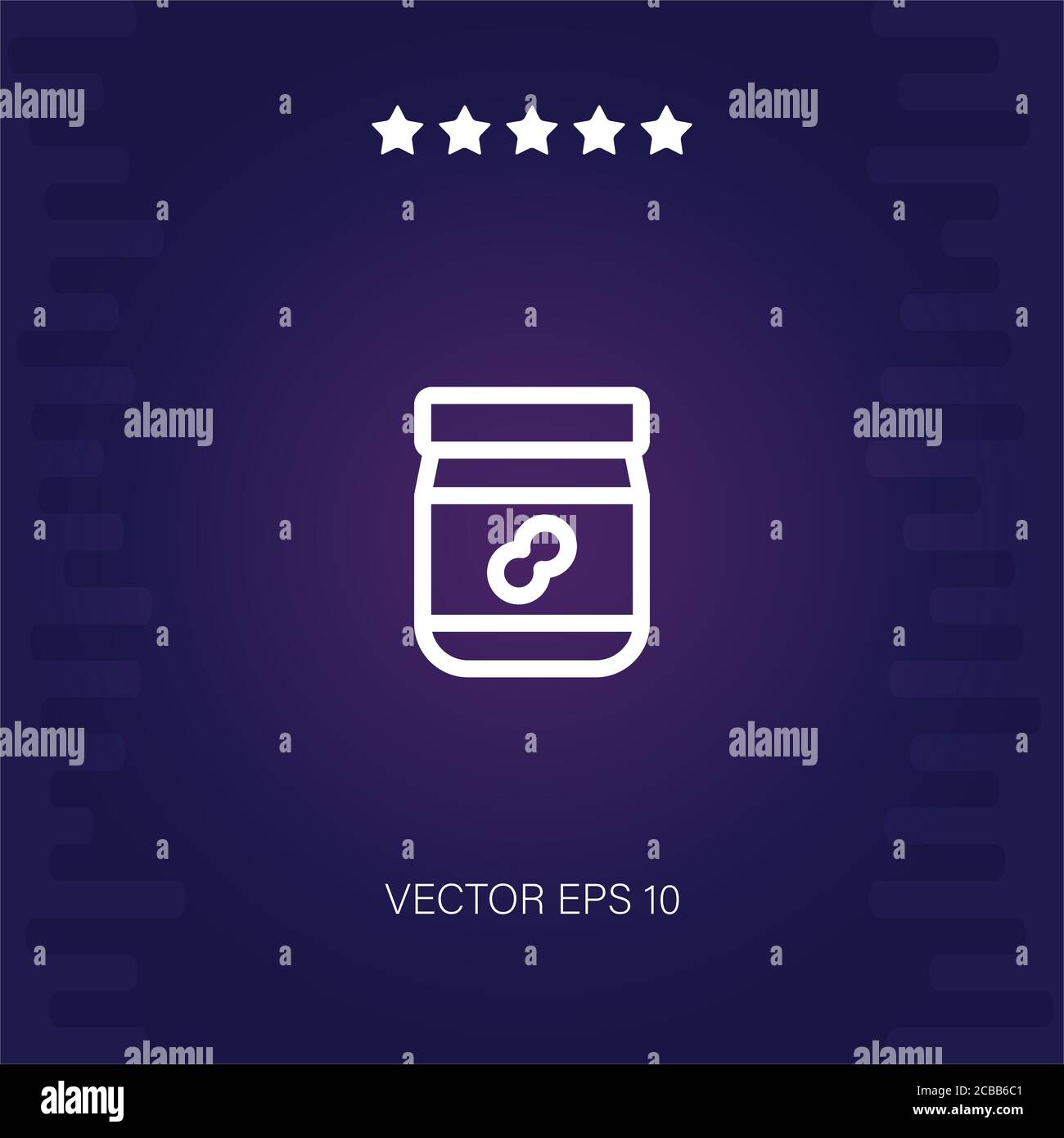 peanut butter vector icon modern illustration Stock Vector