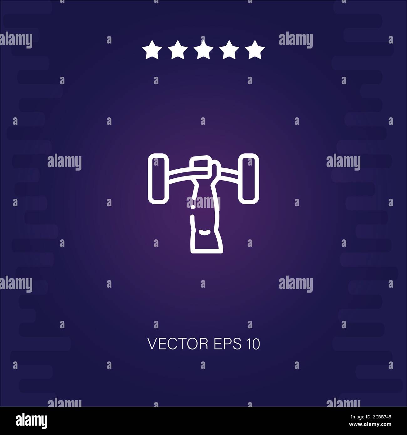 strongman vector icon modern illustration Stock Vector