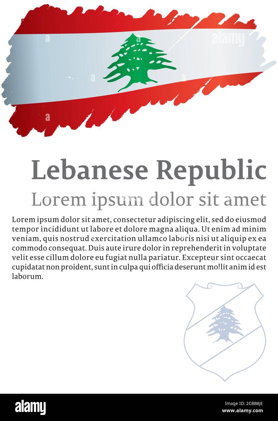 Flag of Lebanon. Vector template Stock Vector Image &amp; Art - Alamy