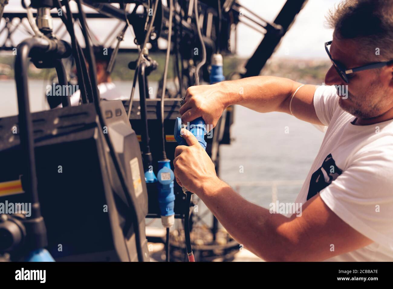 Stage lights podium hi-res stock photography and images - Alamy