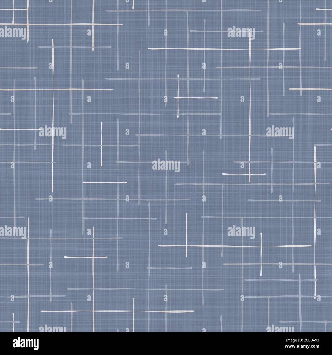 Seamless french blue white farmhouse style gingham texture. Woven linen ...