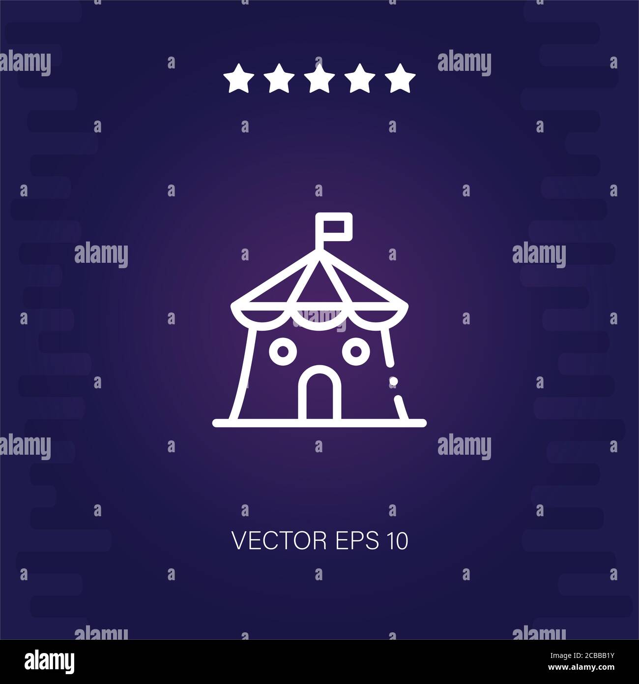 circus tent vector icon modern illustration Stock Vector Image & Art ...