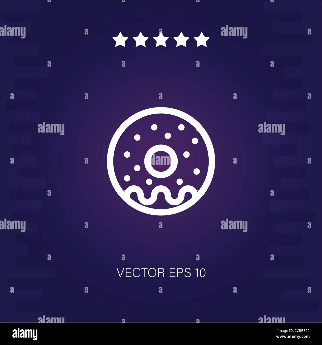 donut vector icon modern illustration Stock Vector