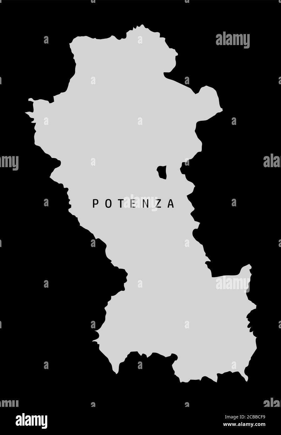 Potenza province map Stock Vector