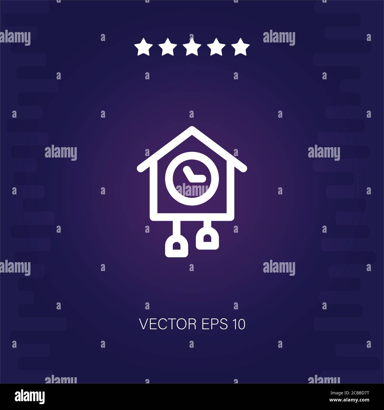 cuckoo clock vector icon modern illustration Stock Vector