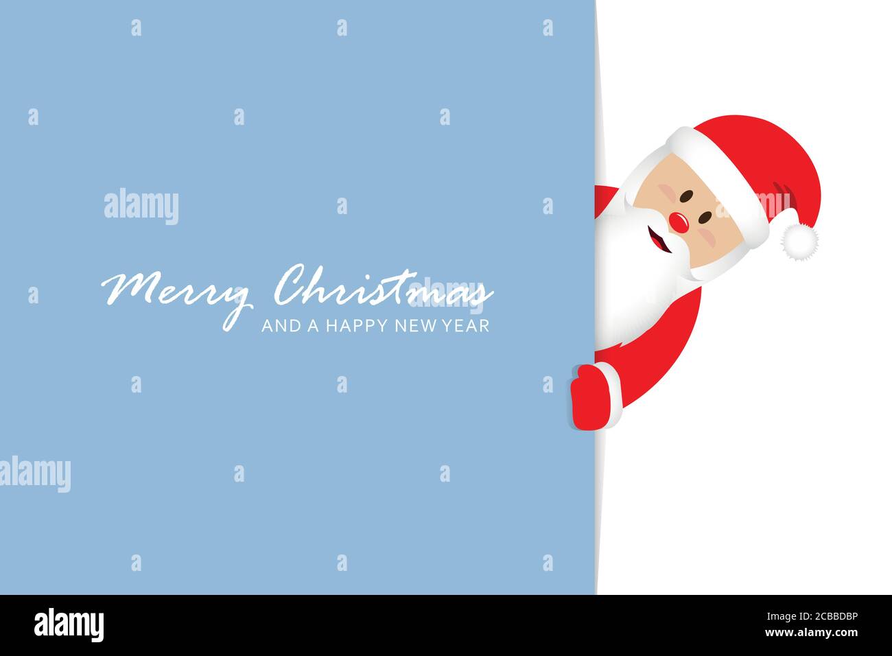 Vector cute santa claus peeping hires stock photography and images Alamy