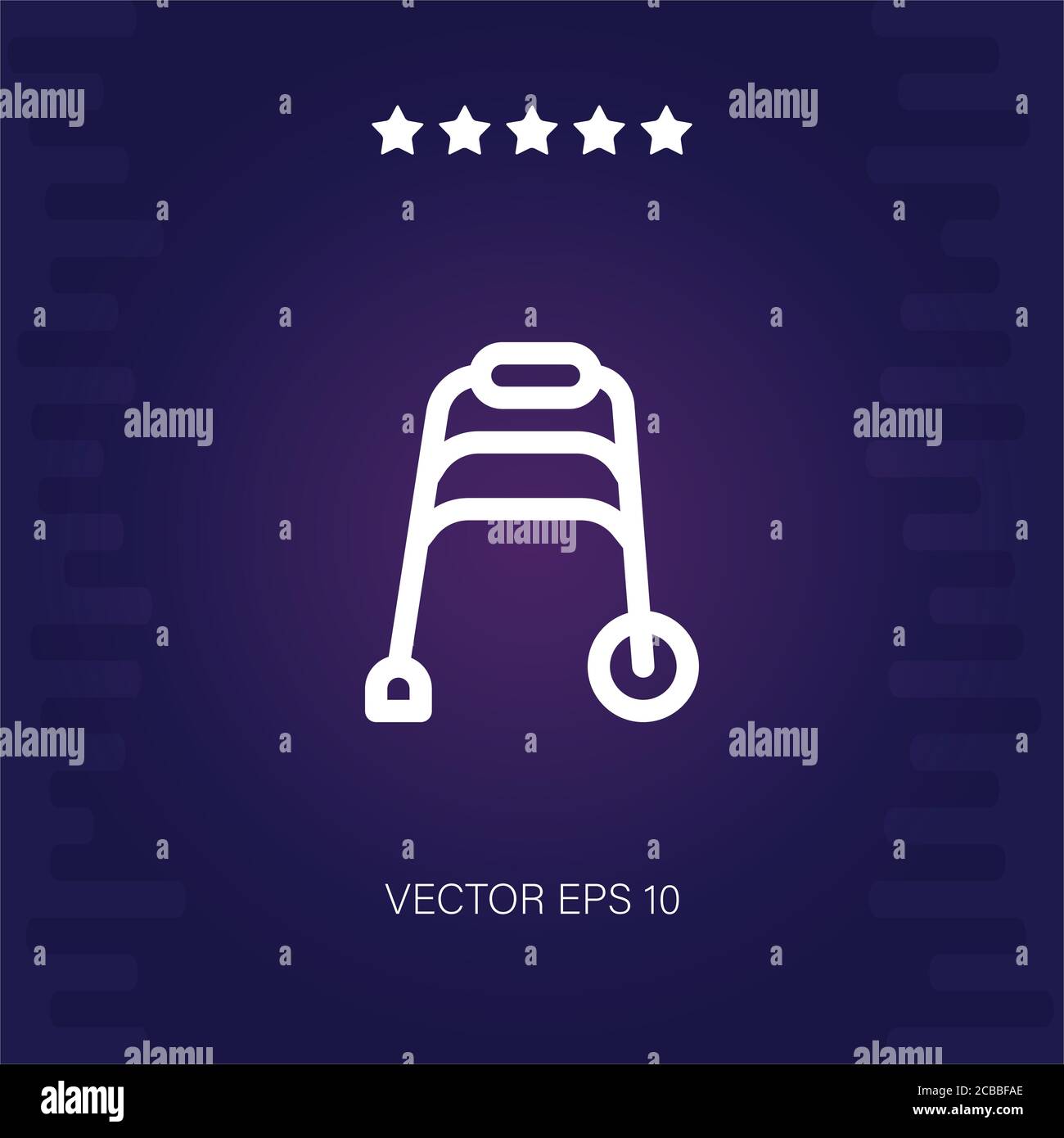 walker vector icon modern illustration Stock Vector
