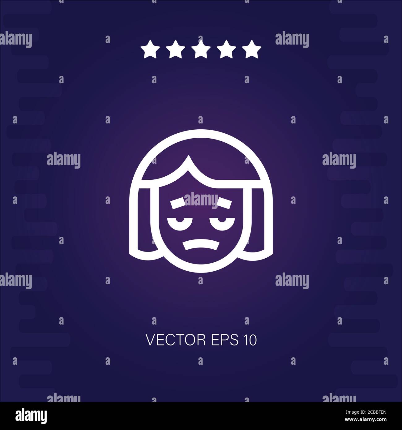 sad vector icon modern illustration Stock Vector Image & Art - Alamy