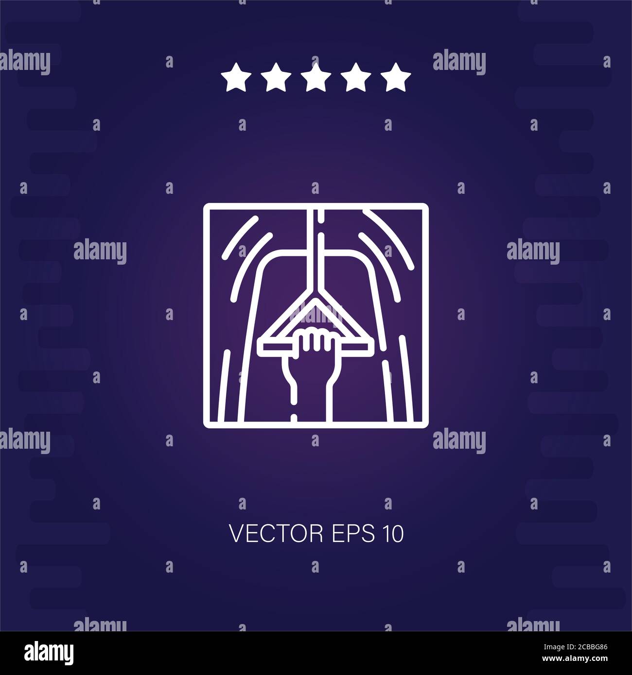 water skiing vector icon modern illustration Stock Vector