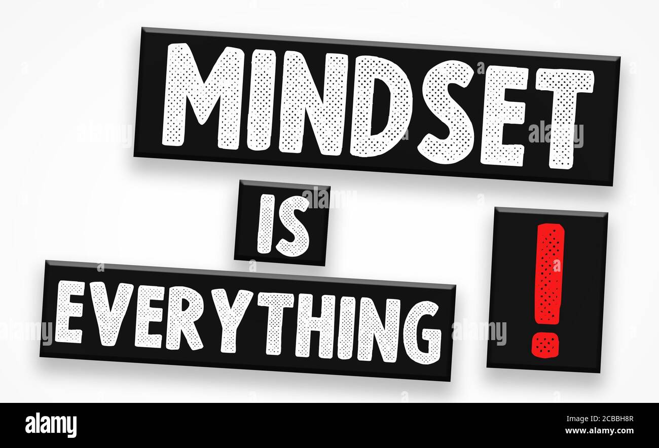 Mindset is everything motivational message Stock Photo Alamy