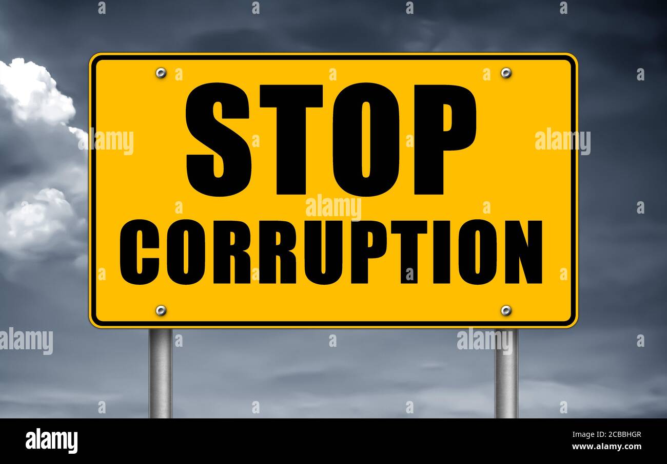 Stop Corruption Stock Photo