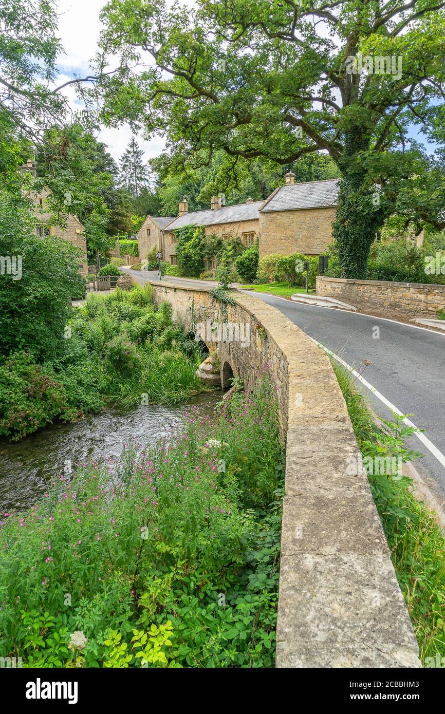 The Cotswold village of Upper Swell Stock Photo