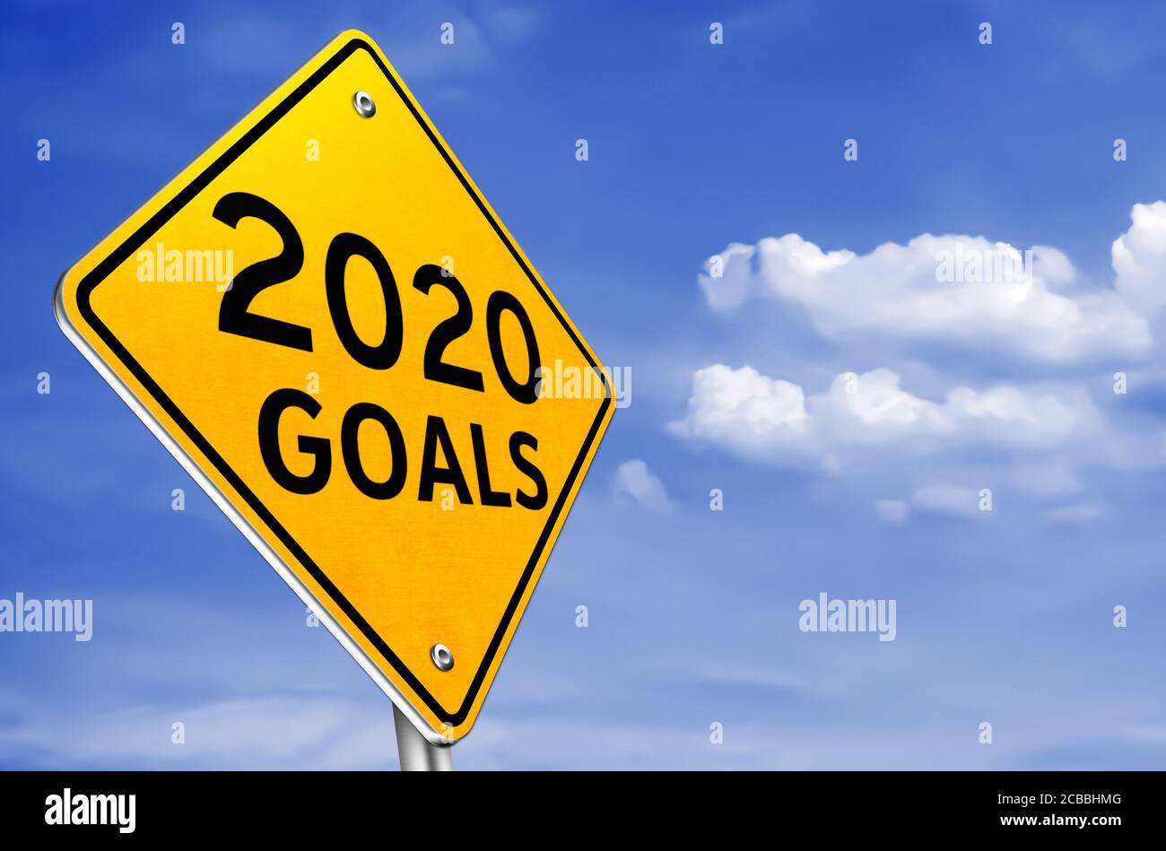 New goals for new year 2020 Stock Photo