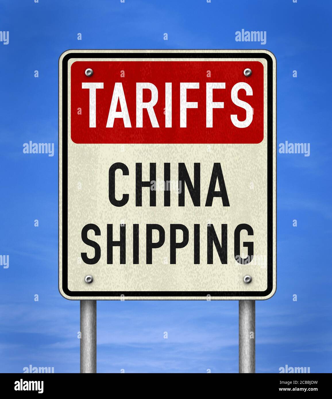 Tariffs China Shipping Stock Photo