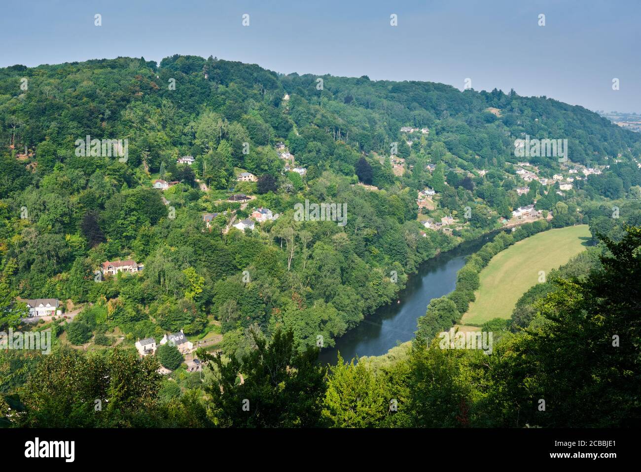 Symonds Yat West and the River Wye, seen from Yat Rock at Symonds Yat East, Herefordshire Stock Photo