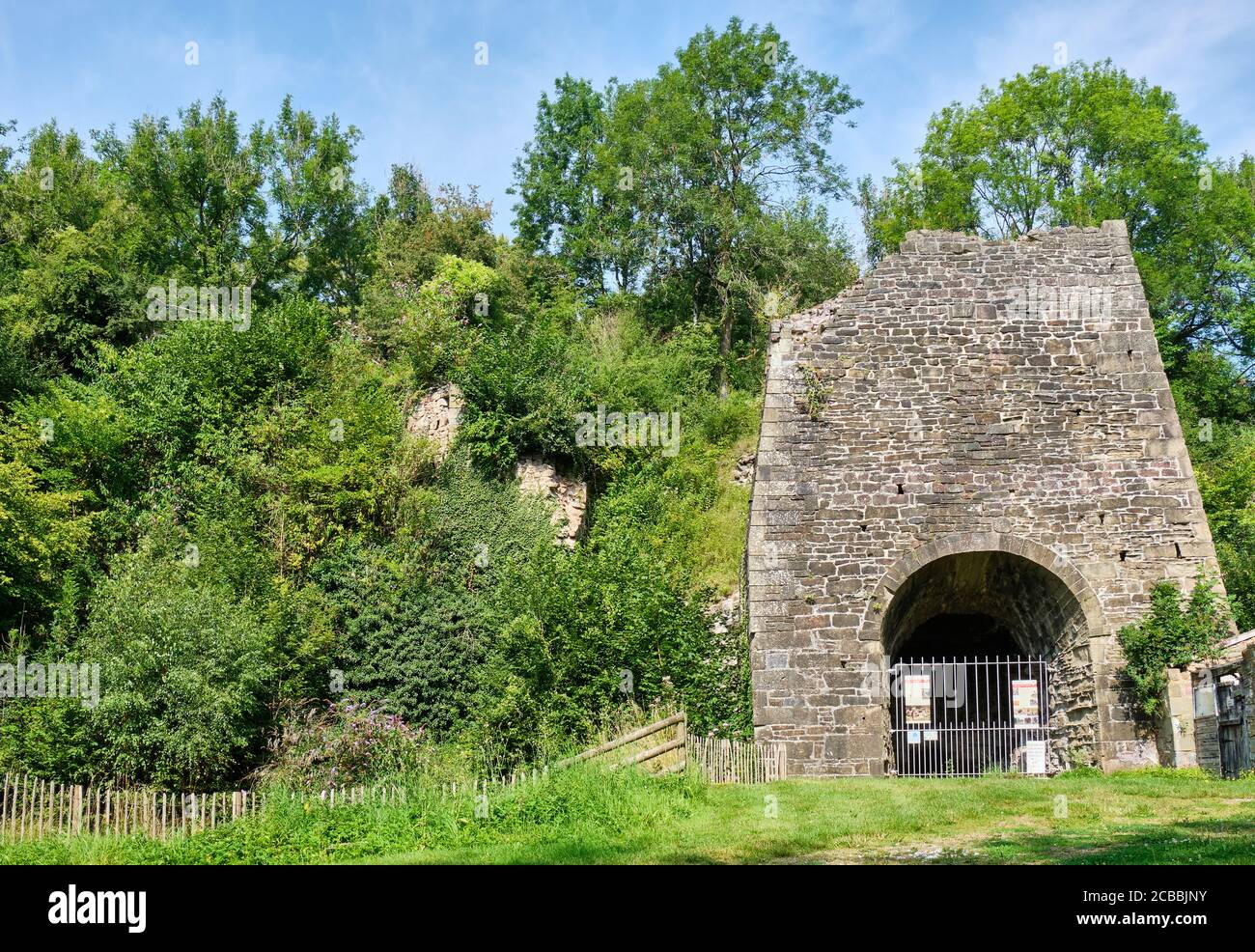 The remnants of Whitecliff Ironworks, Coleford, Forest of Dean, Gloucestershire Stock Photo