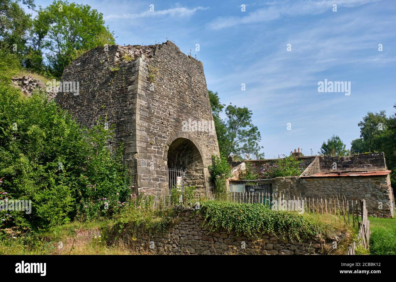 The remnants of Whitecliff Ironworks, Coleford, Forest of Dean, Gloucestershire Stock Photo
