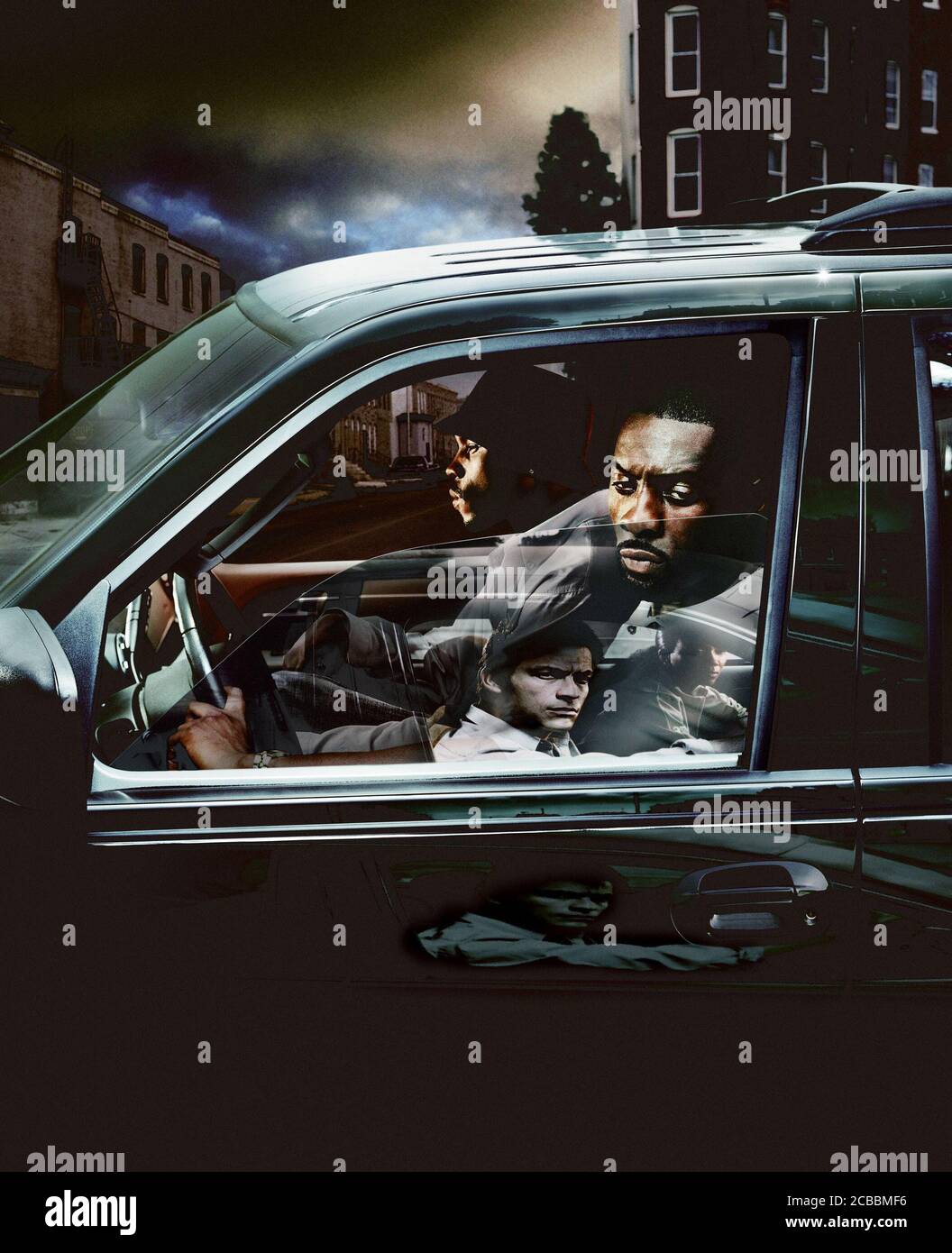 USA. Idris Elba , Dominic West , Wood Harris and Sonja Sohn in the ©HBO TV series The Wire