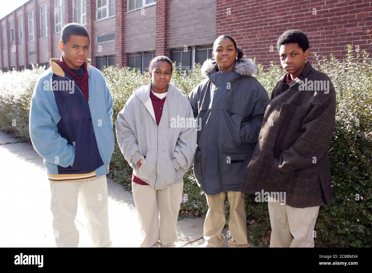 USA. Julito McCullum, Jermaine Crawford, Tristan Mack Wilds and Maestro