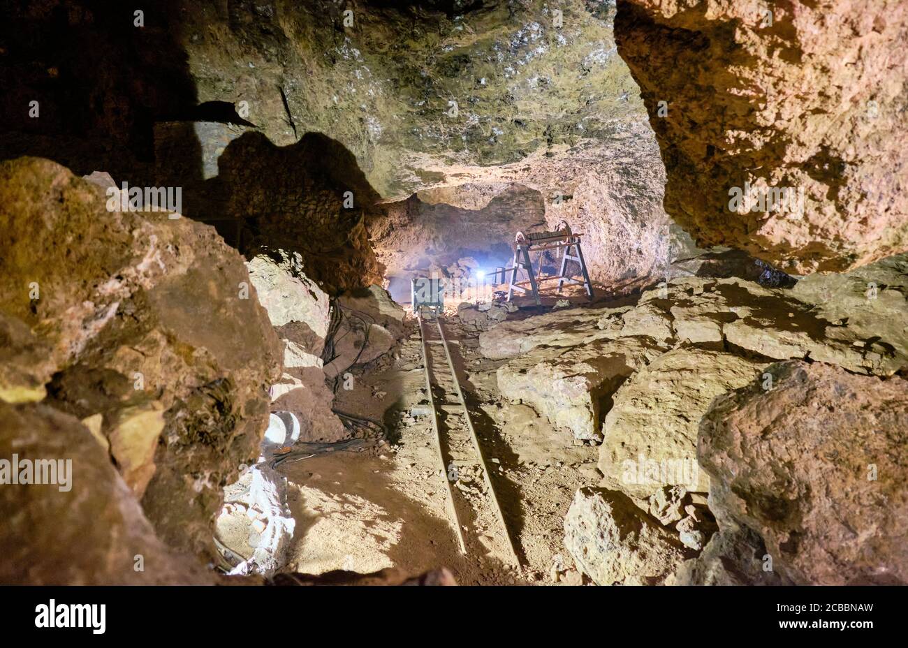 Clearwell Caves, Clearwell, Forest of Dean, Gloucesterhire Stock Photo