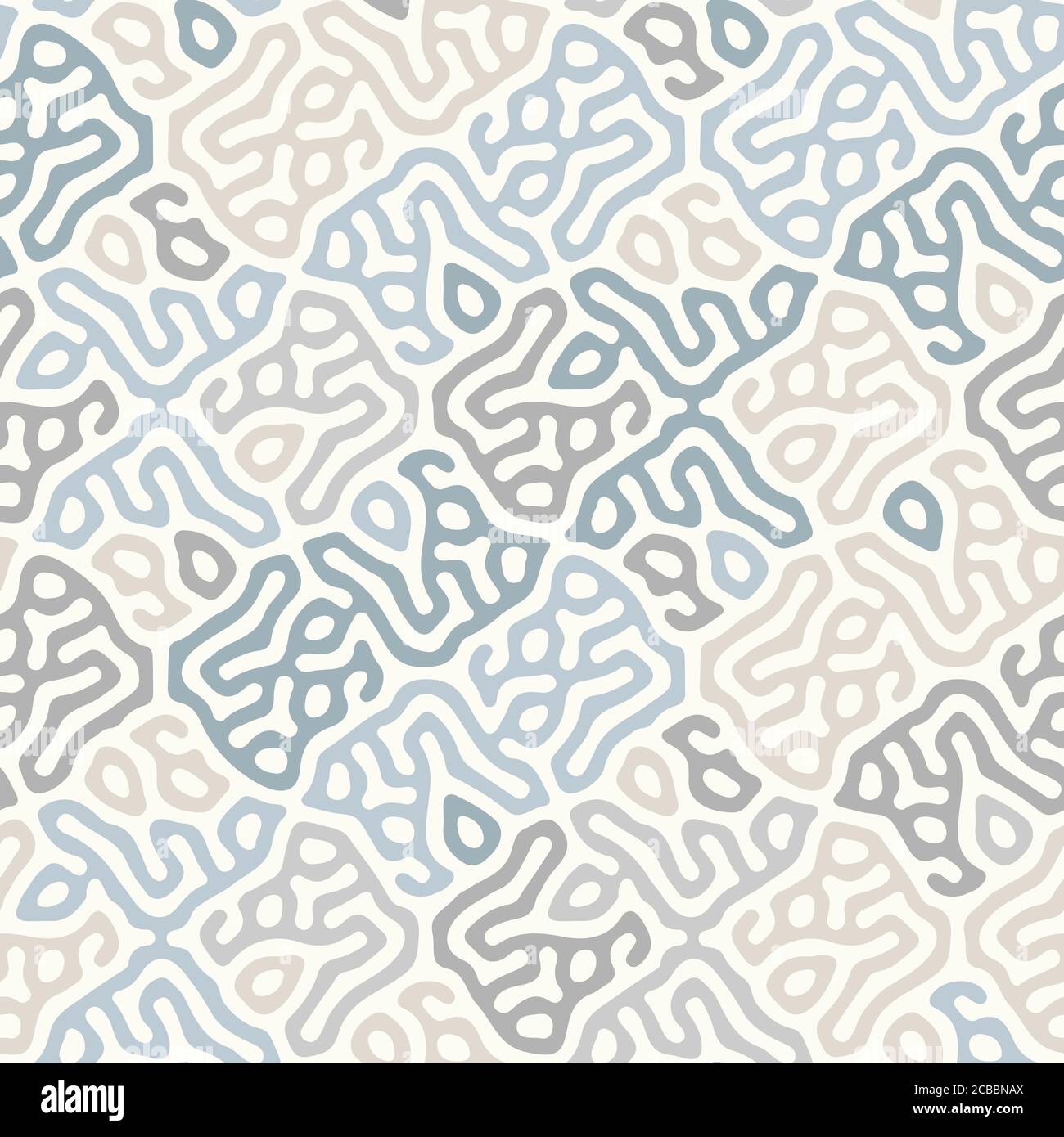 Abstract organic background, natural maze labyrinth, reaction diffusion pattern. Seamless vector pattern. Abstract natural background. Organic texture Stock Vector