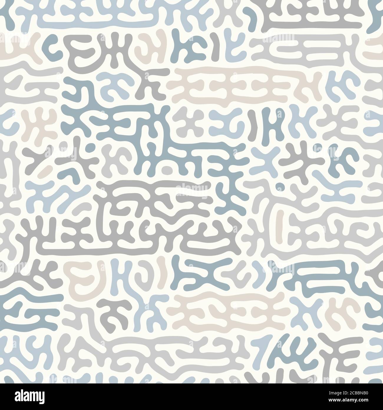 Abstract organic background, natural maze labyrinth, reaction diffusion pattern. Seamless vector pattern. Abstract natural background. Organic texture Stock Vector