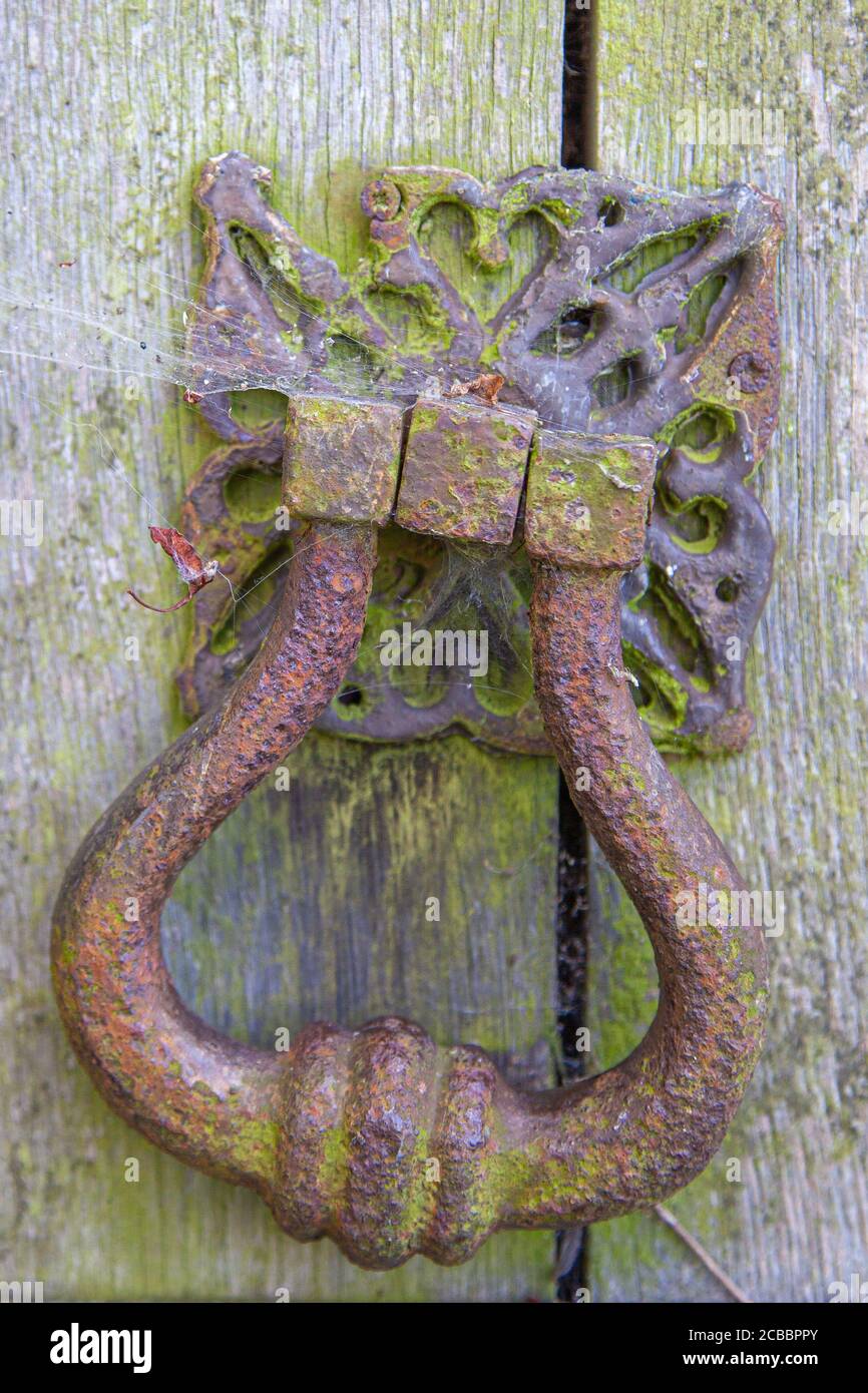 Vintage Cast Iron Door knocker Monk Brass store Bell & Castle