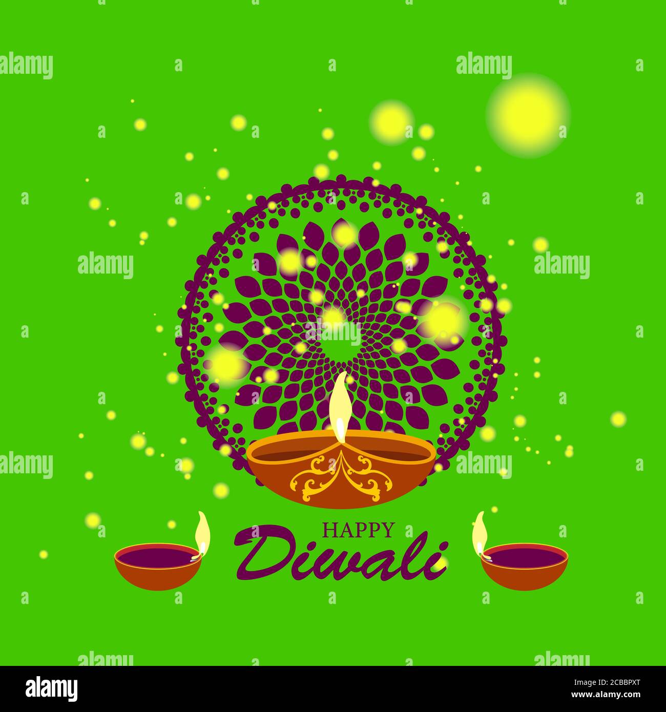 Happy Diwali festival. Diwali holiday Background with rangoli, Diwali