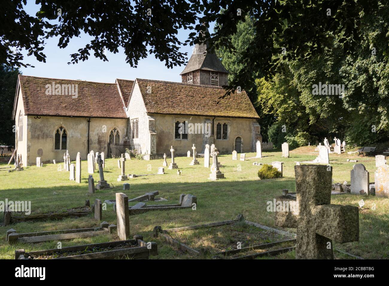 All Saints church in Houghton, near Stockbridge in Hampshire Stock Photo
