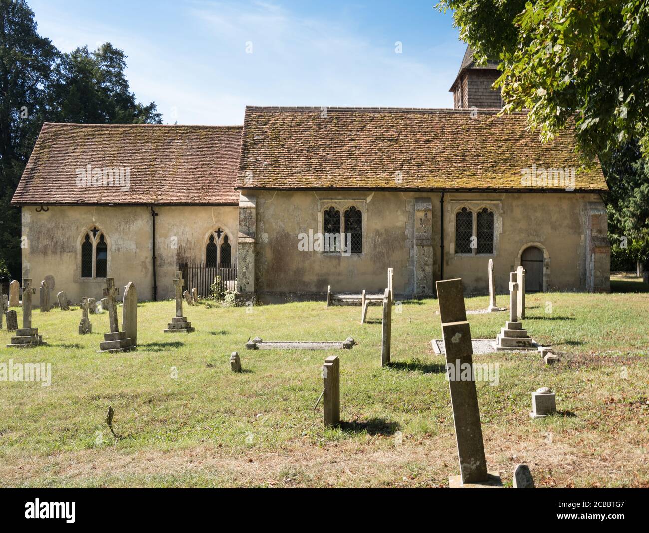 All Saints church in Houghton, near Stockbridge in Hampshire Stock Photo