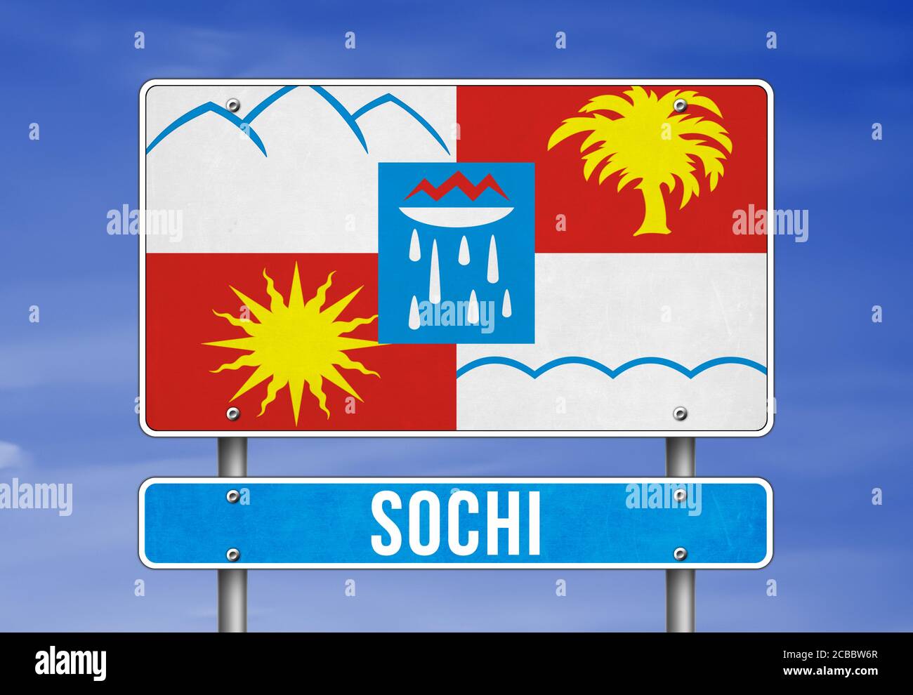 Welcome to Saint Sochi in Russia Stock Photo
