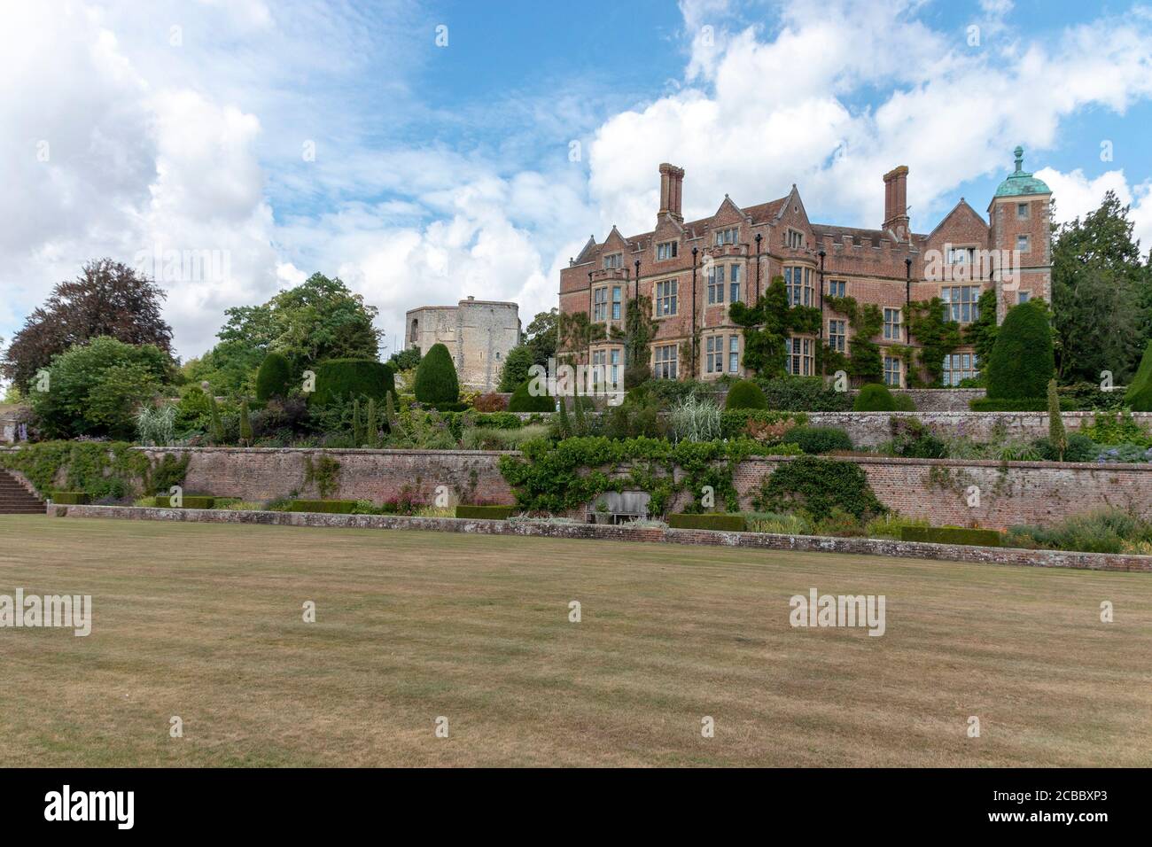 Kent-August-2020-England- a view of Chilham Castle Gardens Stock Photo