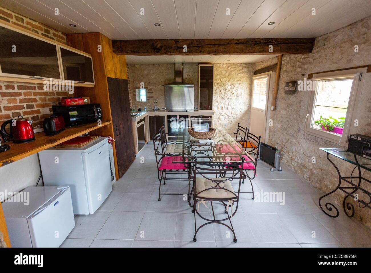 Gite, barn like type of tourist accommodation near Villeherviers, Loir-et-Cher,  France. Stock Photo