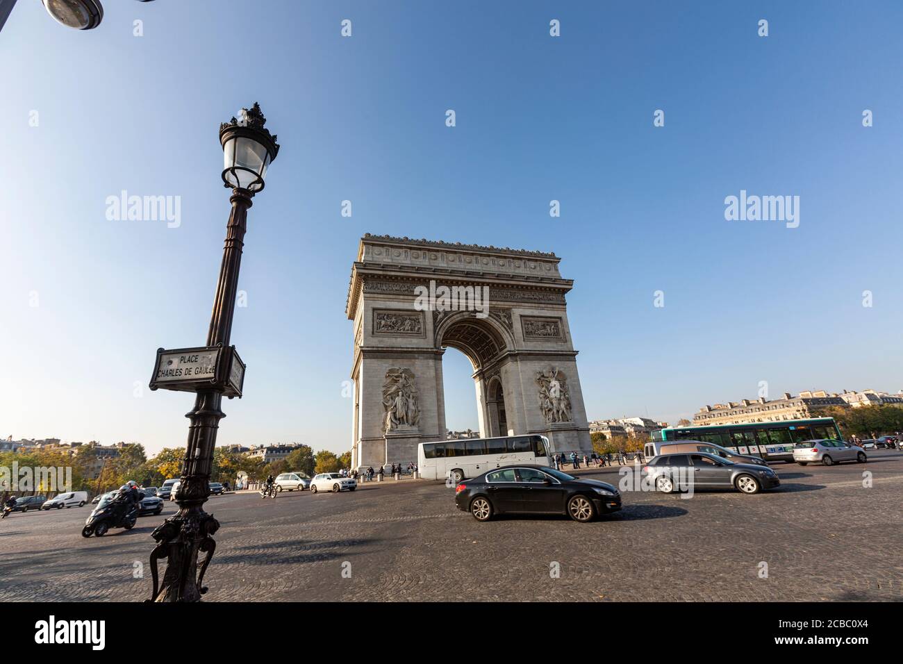 arc de triomphe place charles de gaulle paris frankreich