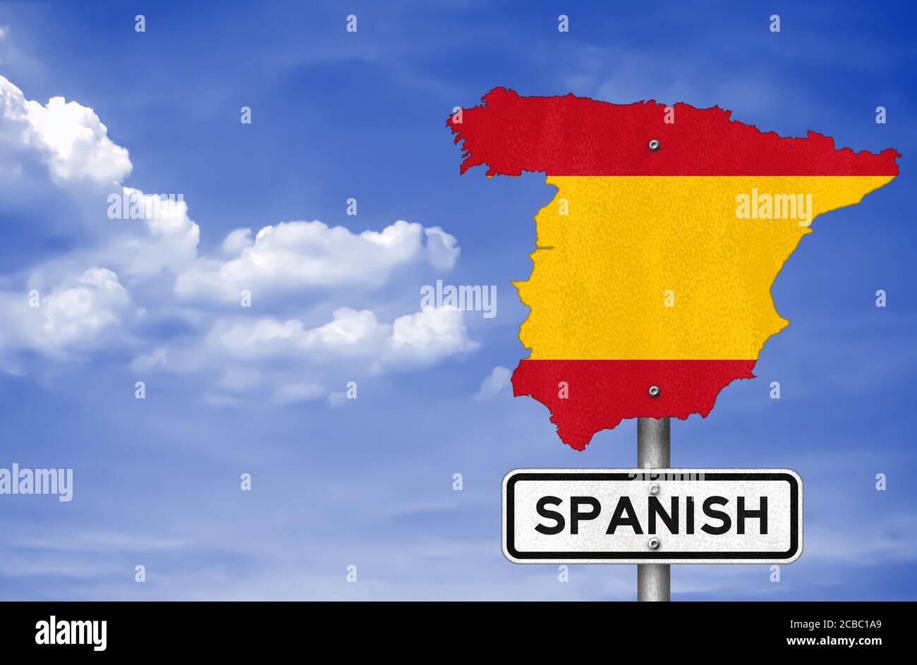 map of Spain Stock Photo