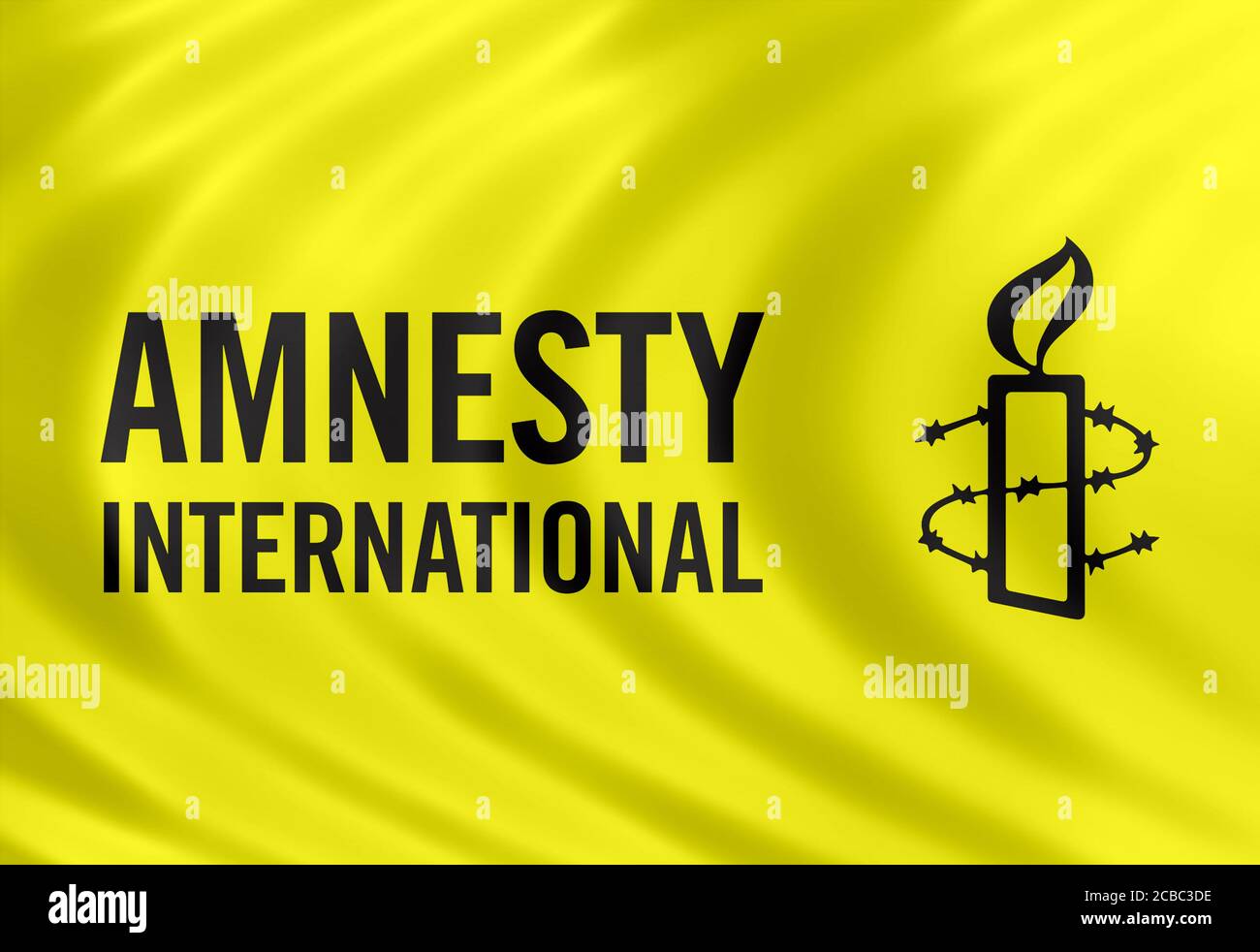 Amnesty International flag Stock Photo