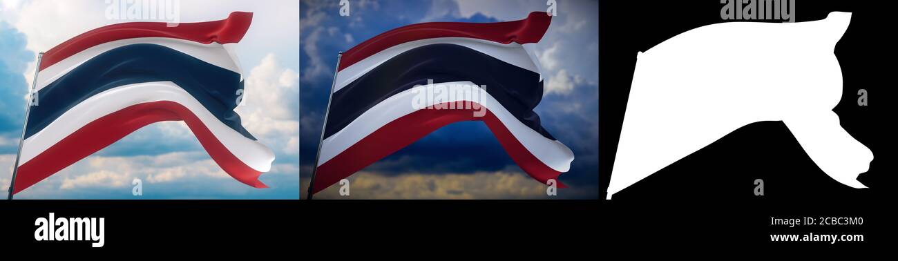 Background with flag of Thailand Stock Photo - Alamy