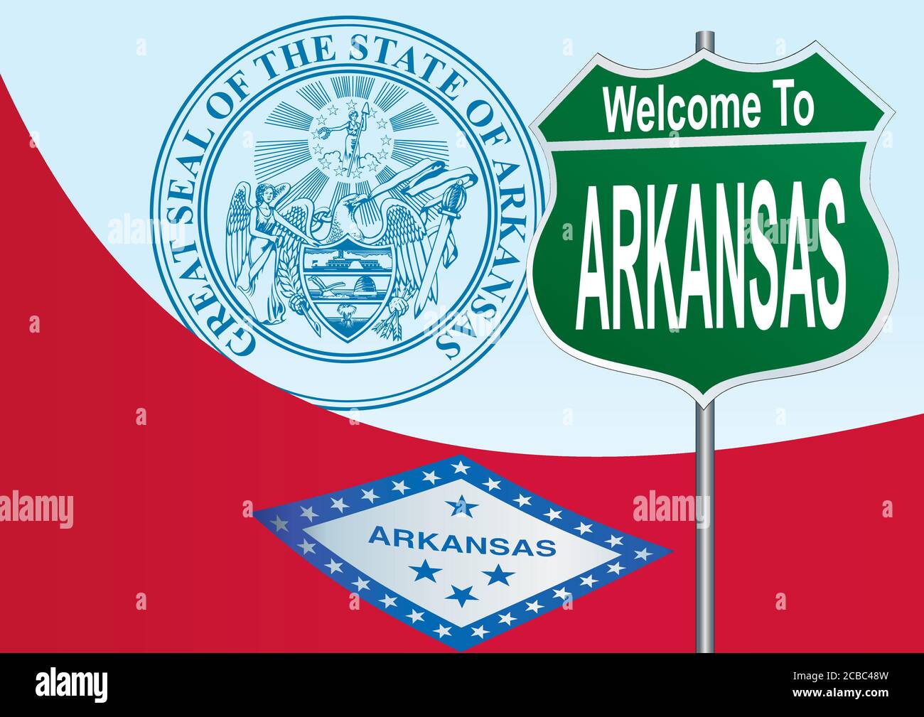 road sign to Arkansas Stock Vector Image & Art Alamy