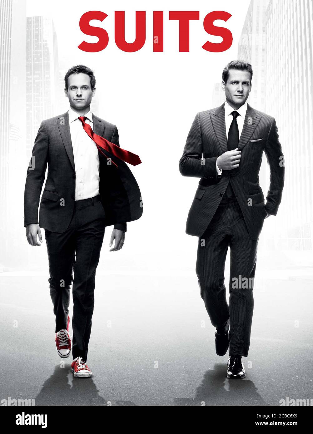 LIBRARY. USA. Patrick J. Adams and Gabriel Macht in the ©USA  Network/NBCUniversal TV series: Suits ( 2011-2016 ). Plot: On the run from  a drug deal gone bad, Mike Ross, a brilliant